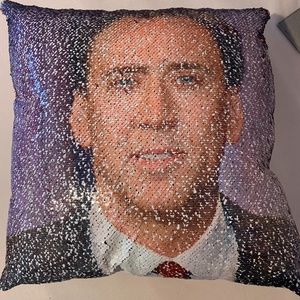 Nicholas Cage Reversible Pillow